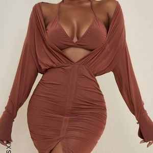 Brown vaca dress